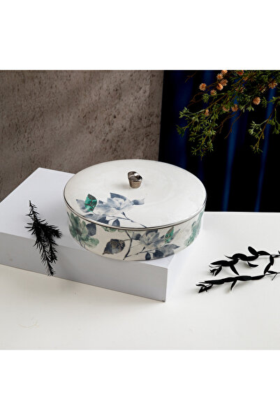 Otantik Floral Ceramic Serving Bowl