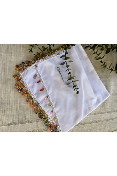 Handmade el işi boncuk işlemeli yazma