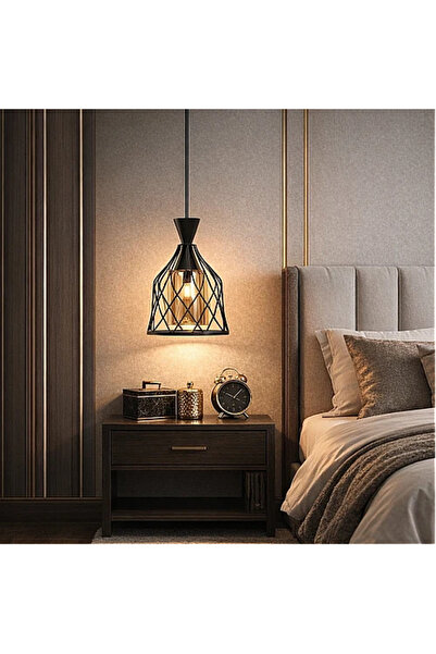 Humer نجف علاقي مودرن اسود E27*1