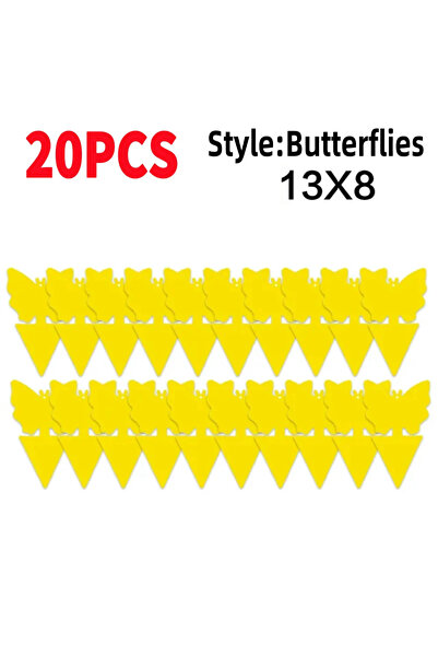 Choice11 ٢٠ قطعة فراشات، ١٠-٣٠ قطعة مصائد حشرات صفراء، غير سامة، لاصقة على ال...