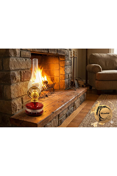 meandme nostaljik Cam Gaz Lambası – 500 ml Gaz Yağı ve 50 cm Fitil Hediyeli D...