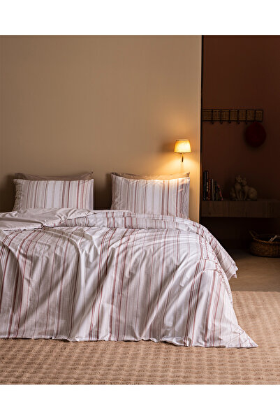 Madame Coco Jacquline Double 100% Cotton Ranforce Printed Duvet Cover Set - P...