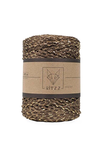 Ritzz Luvia Polyester Glitter Bag Strap Brown - Gold Glitter