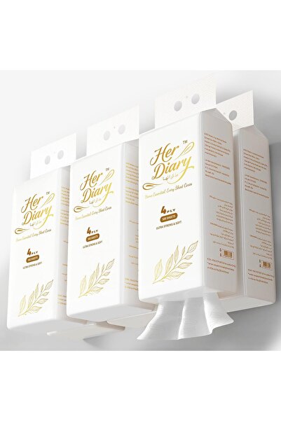 herdiary مناديل ورقية للوجه تُعلق على الحائط، 4 طبقات، عبوة من 62000 منديل.