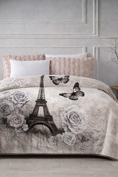 Aslan çift kişilik desenli delüx battaniye