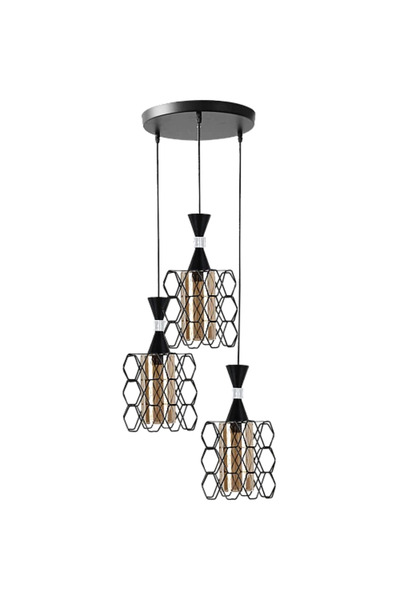 Humer Modern black hanging chandelier E27*3