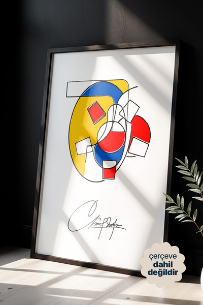 Persona Istanbul Mekanik Soyutlama - Bauhaus Tarzı Geometrik Poster (Çerçevesiz)