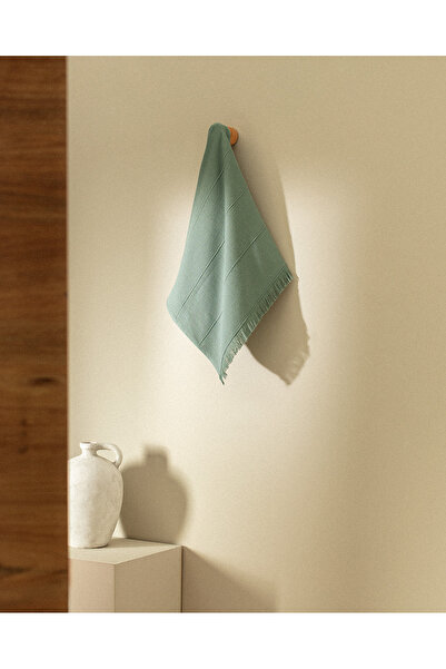 Madame Coco Πετσέτα προσώπου Brenna 100% βαμβακερή - Πράσινη - 50x85 εκ.