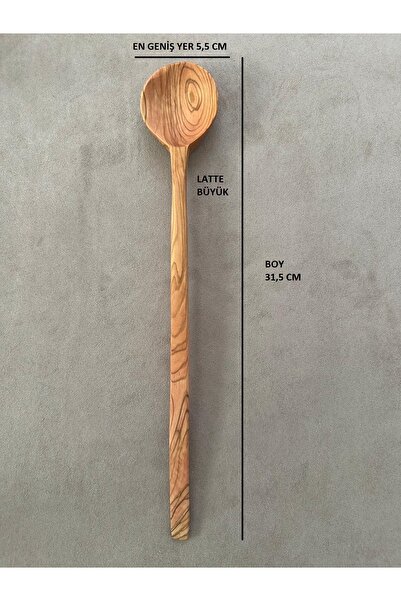 avanterra Zeytin Ağacından El Emeği Latte Büyük Kaşık (Adet Fiyatıdır)