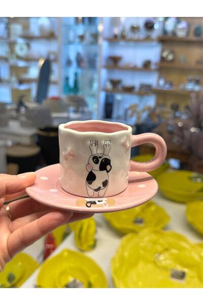 Kosova PEMBE KÖPEK TEK KİŞİLİK TÜRK KAHVESİ FİNCANI