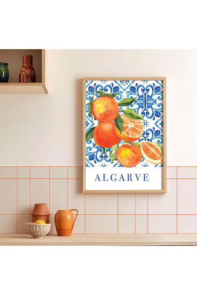 Vetro Design Algarve Wooden Framed Poster