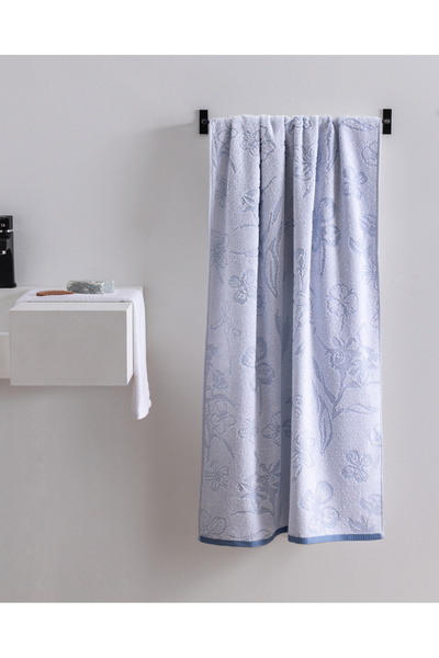 Madame Coco Prosop de baie din bumbac Opale - Albastru - 70x140 cm