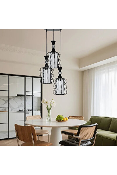 Humer Modern black hanging chandelier E27*3