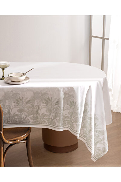 Madame Coco Sarven Cotton Tablecloth - Khaki - 160X200 cm