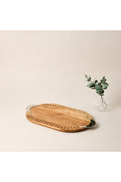 Lifestyle صينية تقديم خشبية من نور - 49 × 28 × 2 سم