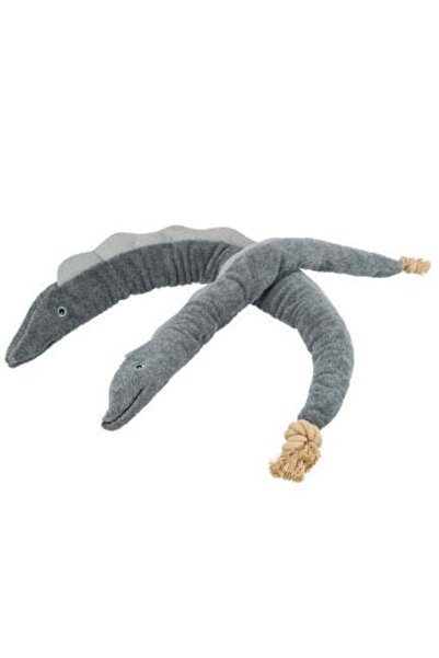 Trixie لعبة الكلب كارل من بي نورديك على شكل ثعبان البحر - رمادي/94 سم