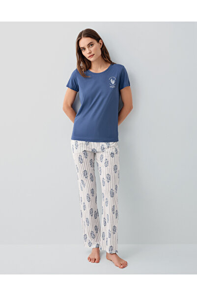 Pierre Cardin Women's Short Sleeve Long Leg Patterned Pajama Set Vr.P9.1.C13....