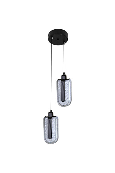 Humer Modern black pendant light with 3 lights, 7 watts