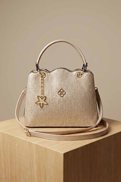 vynor atelier Kadın Siyah El ve Omuz Çantası - Altın Aksesuarlı Şık Tasarım -...