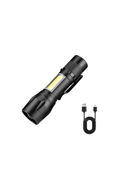 XIWANGFIRE مصباح يدوي قوي S14 بتقنية LED، سريع الشحن من النوع C، إضاءة خارجية...