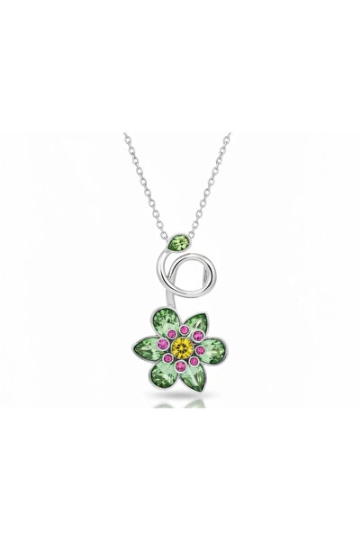 deva takı Flower Necklace Swrki Steel Does Not Tarnish