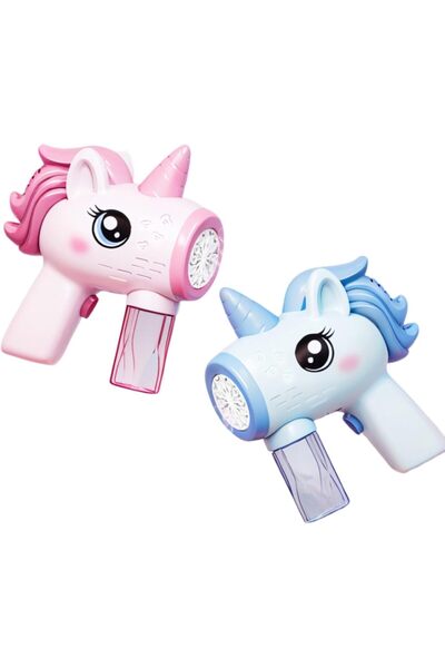 Twisoo عبوة من قطعتين من مسدس فقاعات يونيكورن للأطفال