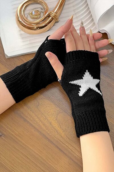 ARS Butik Knitwear Star Pattern Double Sleeve Top