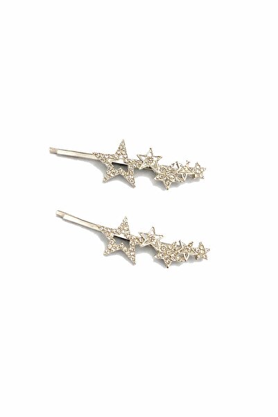 New Obsessions Shooting Stars Silver Color 2-Piece Wire Buckle Set