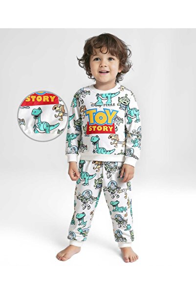 Babyhug Disney طقم سويت شيرت وبنطال استرخاء من قماش تيري محبوك بكتف منسدل، مس...