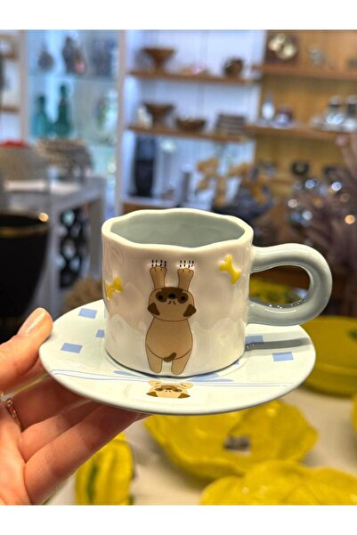 Kosova MAVİ KÖPEK TEK KİŞİLİK TÜRK KAHVESİ FİNCANI