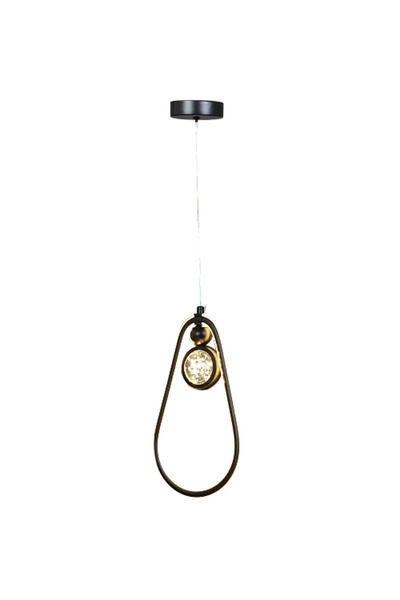 Humer Modern black pendant light with 3 bulbs, 15 watts