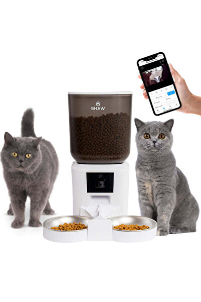 SHAW Hrănitor automat inteligent pentru animale de companie SHAD® cu 2 boluri...