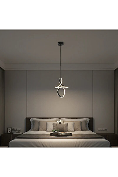 Humer نجف علاقي مودرن اسود لون الانارة 3 اضاءات 18 واط