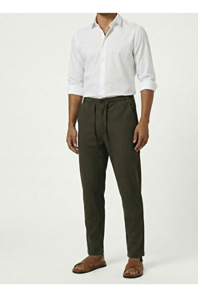 MODENZO Men's Striped Trousers Fabric Comfortable Full Fit Back Zipper Stylis...