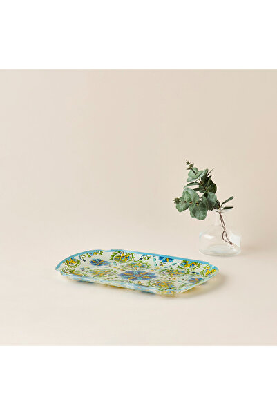 Lifestyle طبق تقديم زجاجي مطبوع من لوميرا - 33 × 23 سم