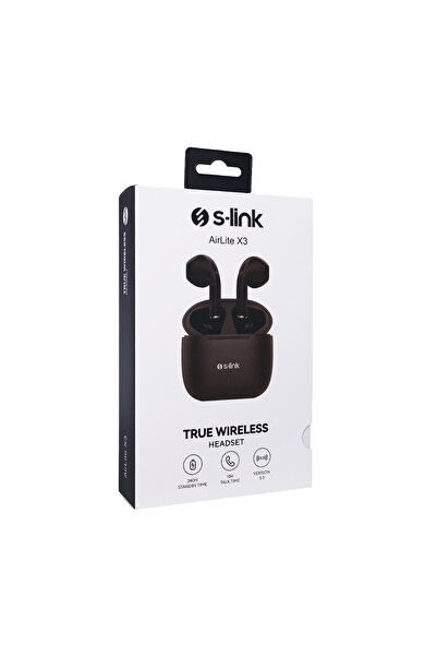 S-LINK AirLite X3 Siyah TWS Bluetooth V5.3 TWS Mikrofonlu Kulaklık
