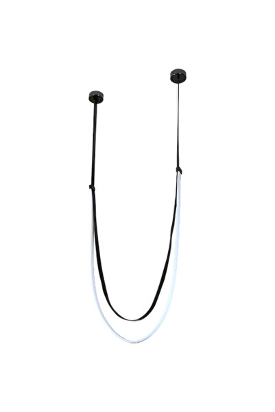 Humer Modern black pendant light with yellow light, 48 watts