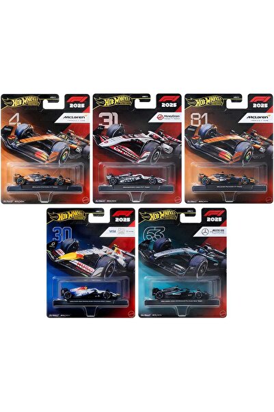 HOT WHEELS Premium 2025 Formula 1 5'li Set