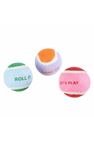 Ebi Coockoo LET'S PLAY Set of 3 Tennis Ball Dog Toy - 3X6.4CM
