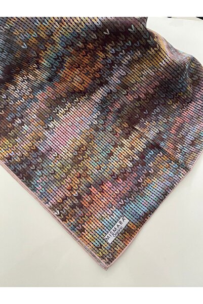 mismara Örgü Desen Organik Pamuk Eşarp