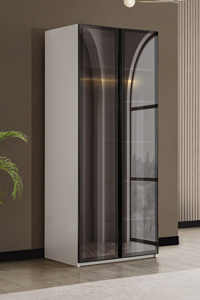 Setay Blesk Gardırop, More 2 Kapaklı Raflı Dolap - Reflekte Kapaklı