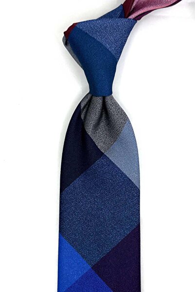 Kravatkolik Cravată clasică cu model nisip și patchwork multicolor KK13381