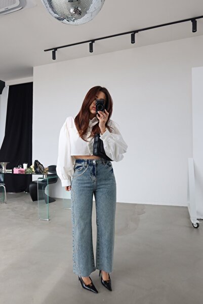 Özge Özgenç Washable Stone Printed Jean