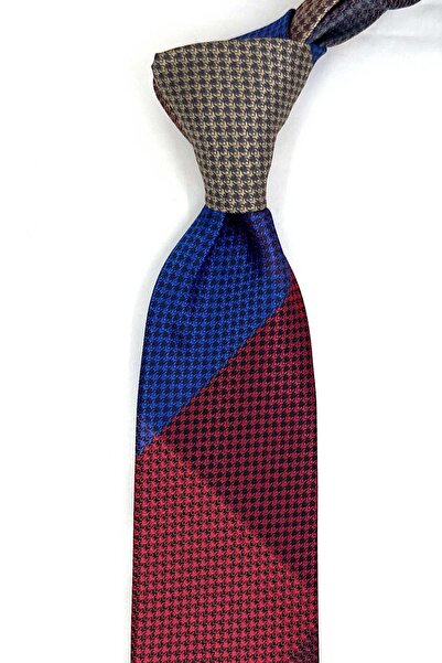 Kravatkolik Cravată clasică cu model cu buline și patchwork multicolor KK13398