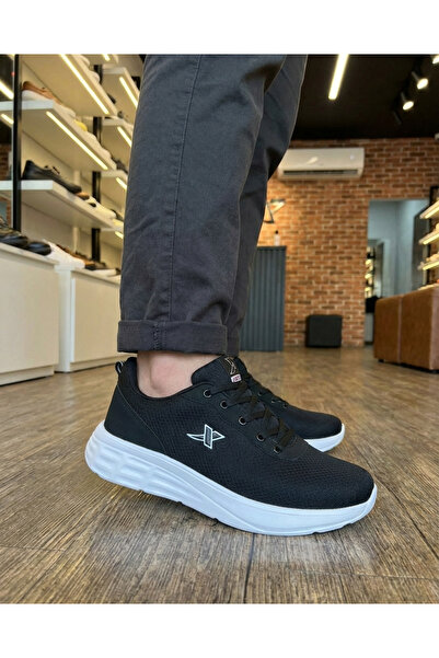 Step 2028 Black Daily Men's Orthopedic Tricot Light Sole Anorok Sports Shoes