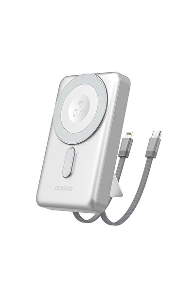 DUDAO Acumulator extern K29 10000mAh, 20W, USB-C/Lightning/Wireless, Argintiu