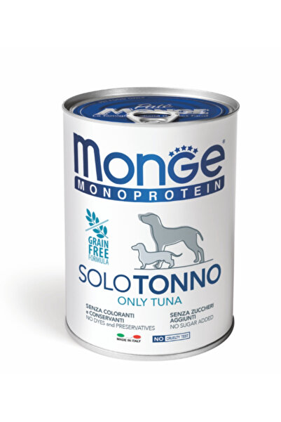 Monge hrană umedă monoproteică pentru câini adulți, ton 100% pate , 400g