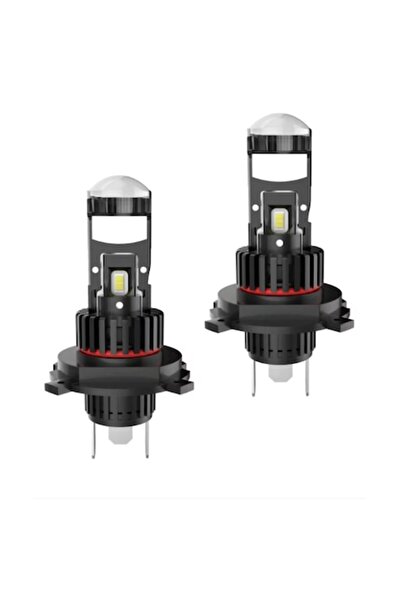 INELAG Becuri LED H4 cu lentilă, set Pro bifazat, 280W, 12V, 6500K, luminozit...