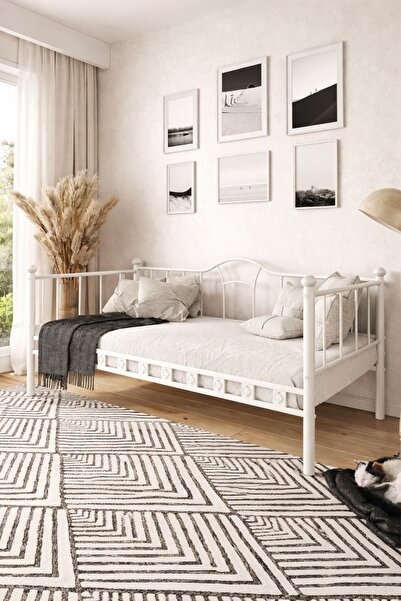 ARGİMO Teknor-Argimo Kamelya Sedir-Divan Metal Karyola Beyaz