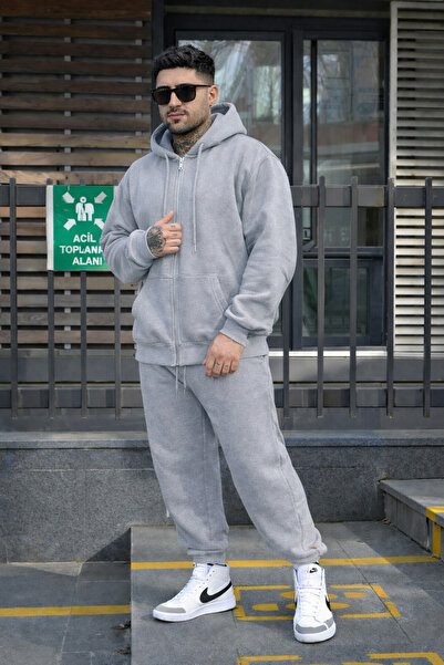 BayBayan Ανδρικό σετ ζακέτας με 3 κλωστές, χοντρό, χειμερινό, βασικό, χωρίς σ...